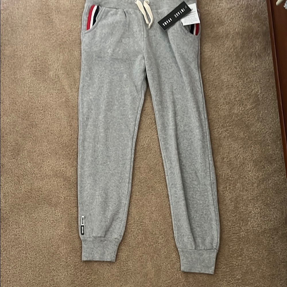 Vintage Havana Kids Gray Joggers with Red and Black Accents